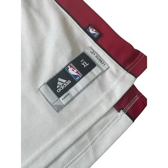ADIDAS NBA MIAMI HEAT BOSH #1 JERSEY STITCHED WHITE RED SZ XL 2011 BASKETBALL